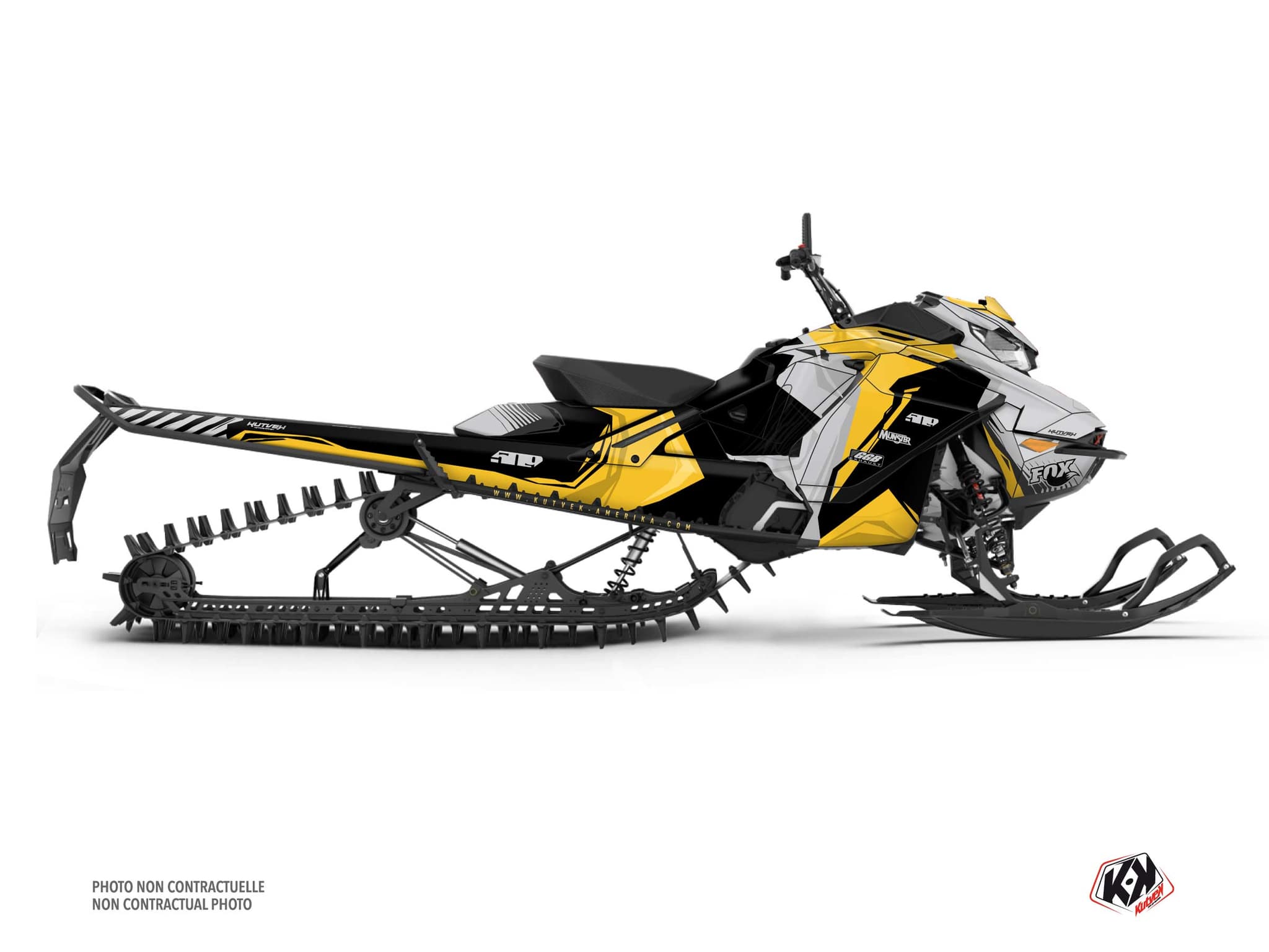 kit déco motoneige skidoo backcountry sport kliff jaune
