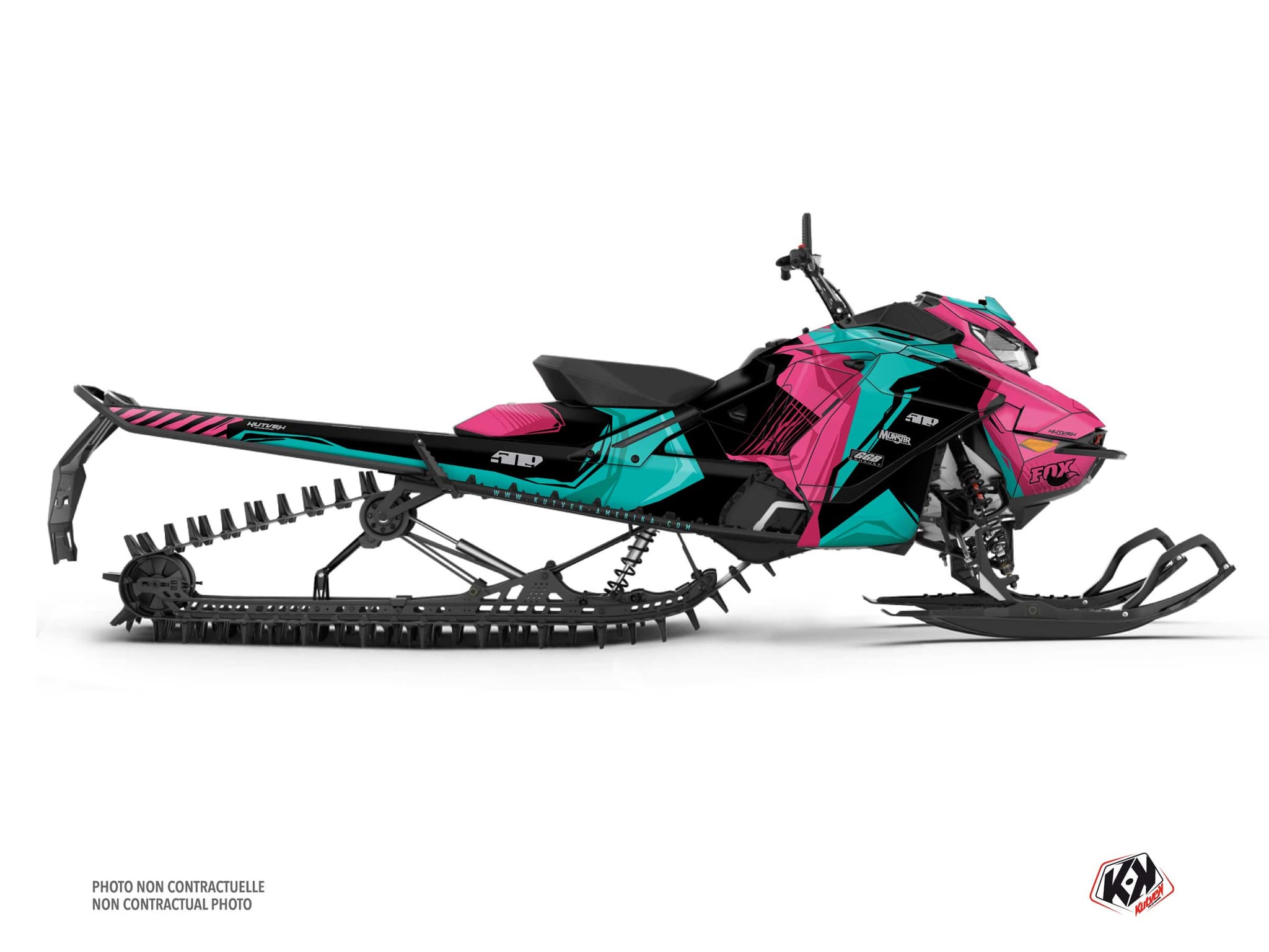 kit déco motoneige skidoo backcountry sport kliff rose