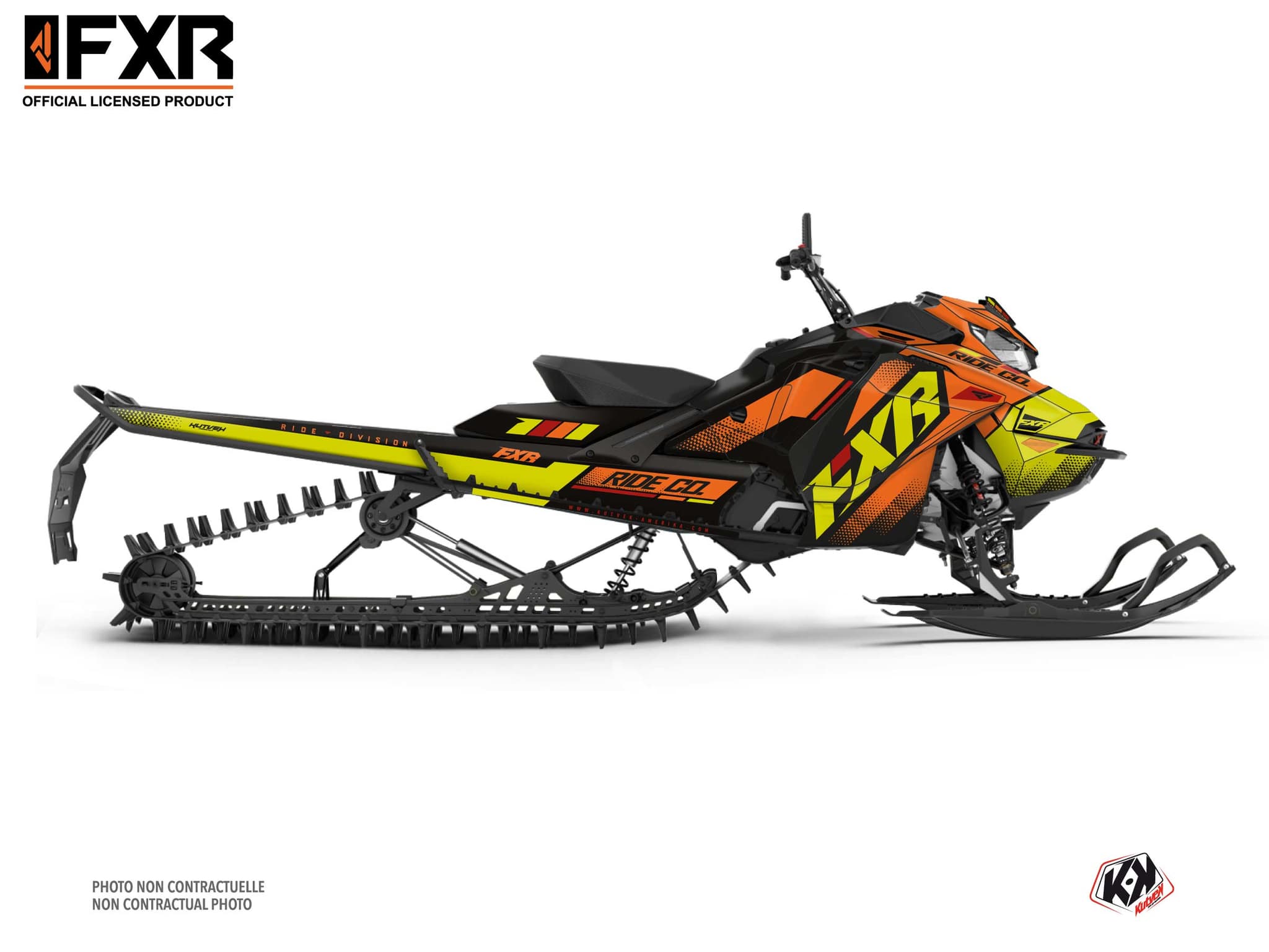 kit déco motoneige skidoo backcountry sport skal orange-jaune
