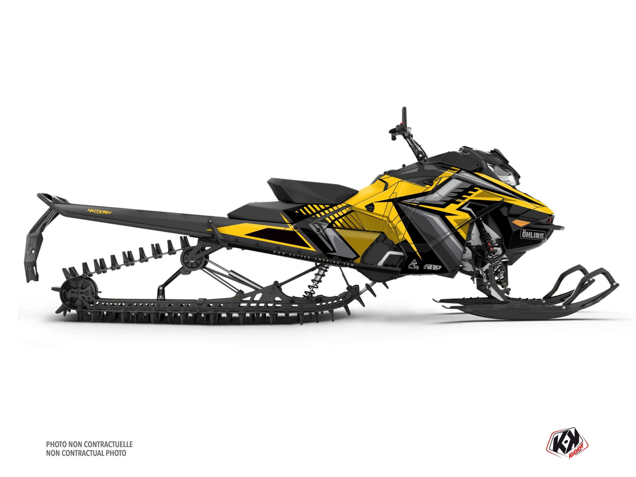 kit déco motoneige skidoo backcountry sport squadron jaune