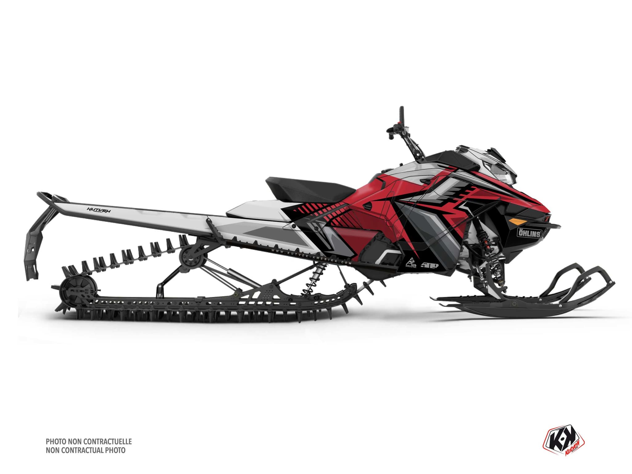 kit déco motoneige skidoo backcountry sport squadron rouge