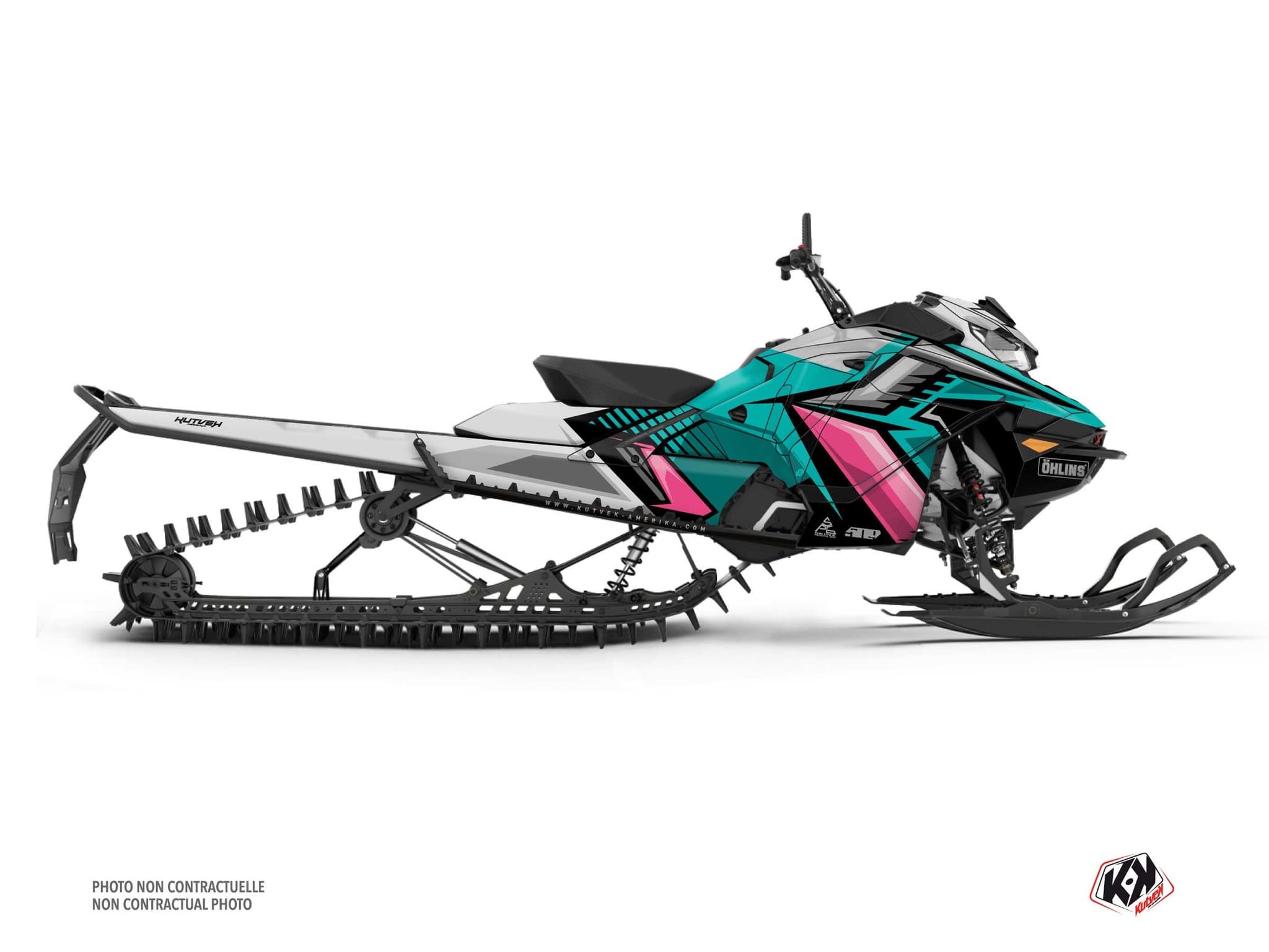 kit déco motoneige skidoo backcountry sport squadron turquoise