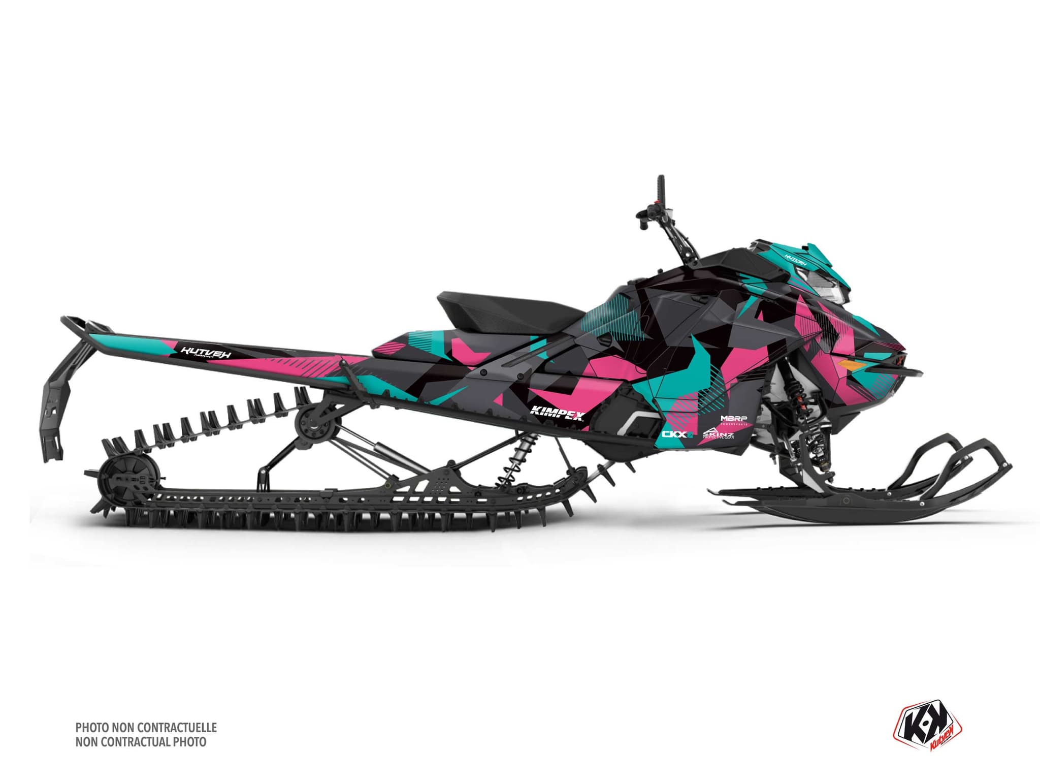 kit déco motoneige skidoo backcountry sport unit rose