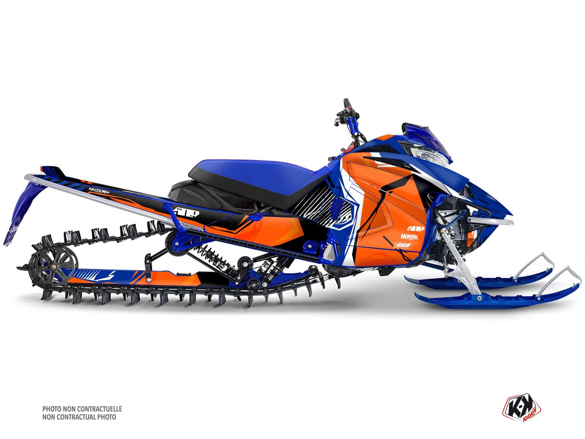kit déco motoneige yamaha mountain max le kliff orange