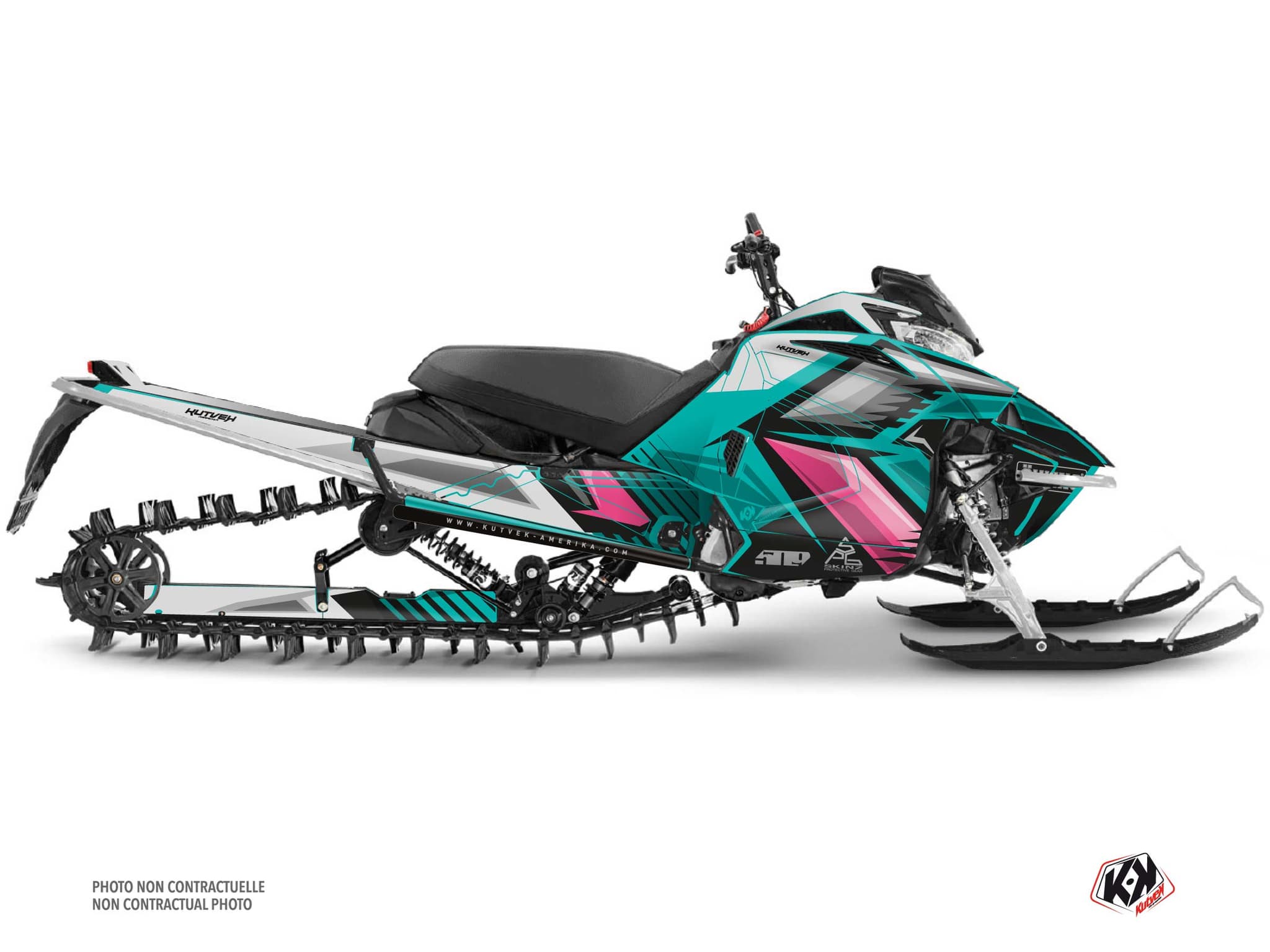kit déco motoneige yamaha mountain max le squadron turquoise