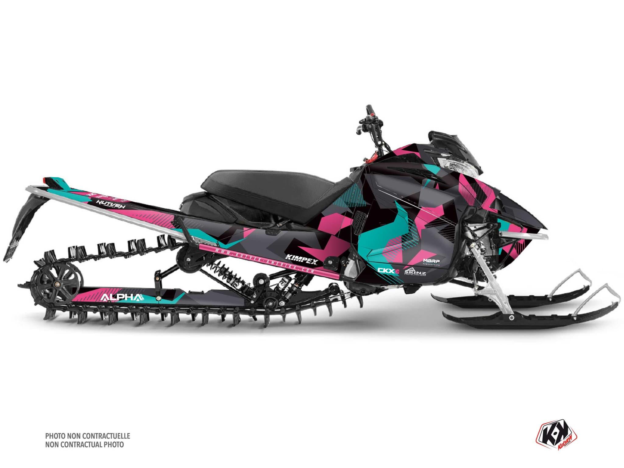 kit déco motoneige yamaha mountain max le unit rose