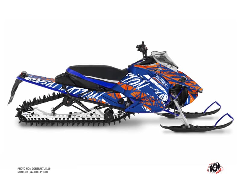 kit déco motoneige yamaha sx venom mountain salvation bleu-orange