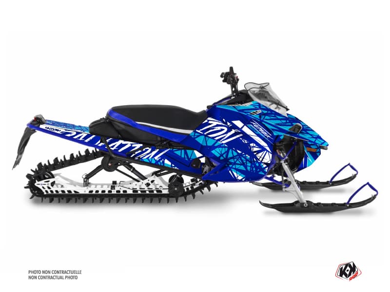 kit déco motoneige yamaha sx venom mountain salvation bleu-blanc