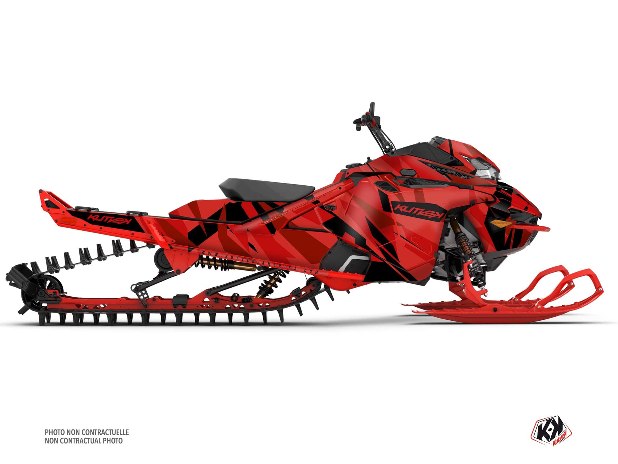 Kit decorativo Mota de neve LYNX SHREDDER DS ICECAMO Vermelho