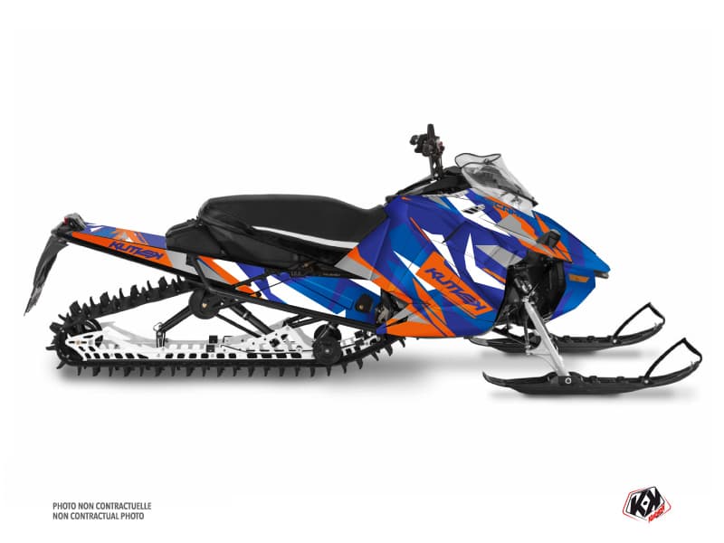 kit déco motoneige yamaha sx venom mountain icecamo bleu-orange