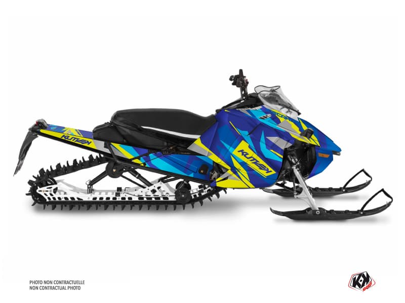 kit déco motoneige yamaha sx venom mountain icecamo bleu-jaune