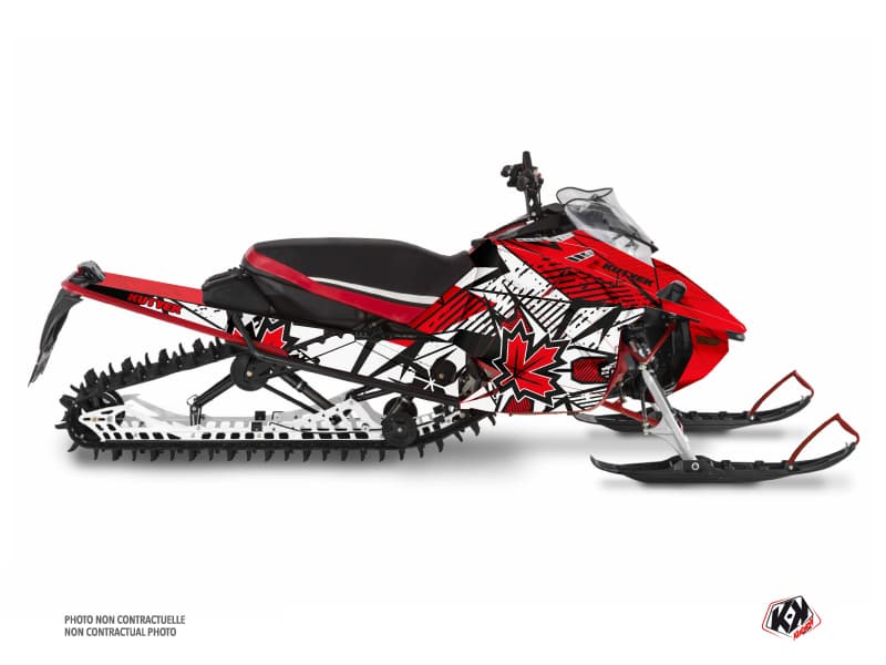 kit déco motoneige yamaha sx venom mountain requiem rouge-blanc