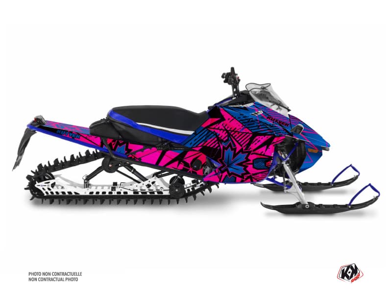 kit déco motoneige yamaha sx venom mountain requiem rose-bleu