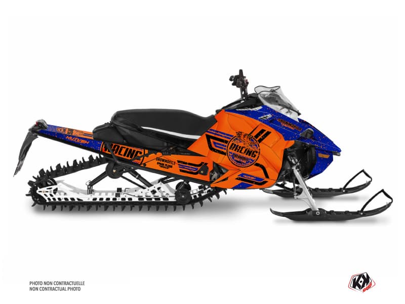 kit déco motoneige yamaha sx venom mountain racing orange-bleu