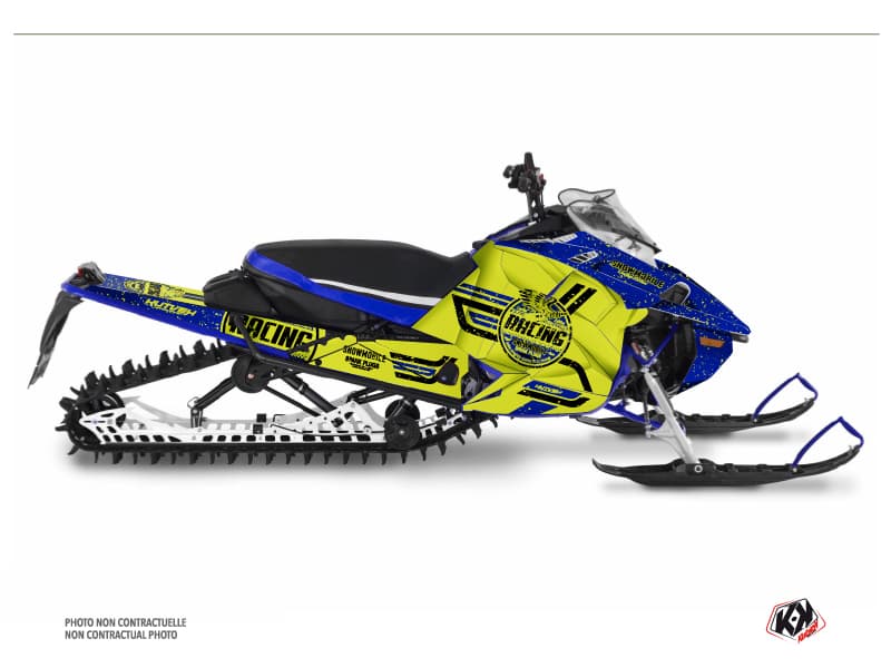 kit déco motoneige yamaha sx venom mountain racing bleu-jaune-neon