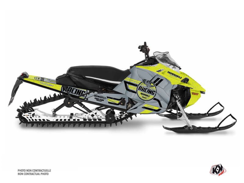 kit déco motoneige yamaha sx venom mountain racing gris-jaune-neon