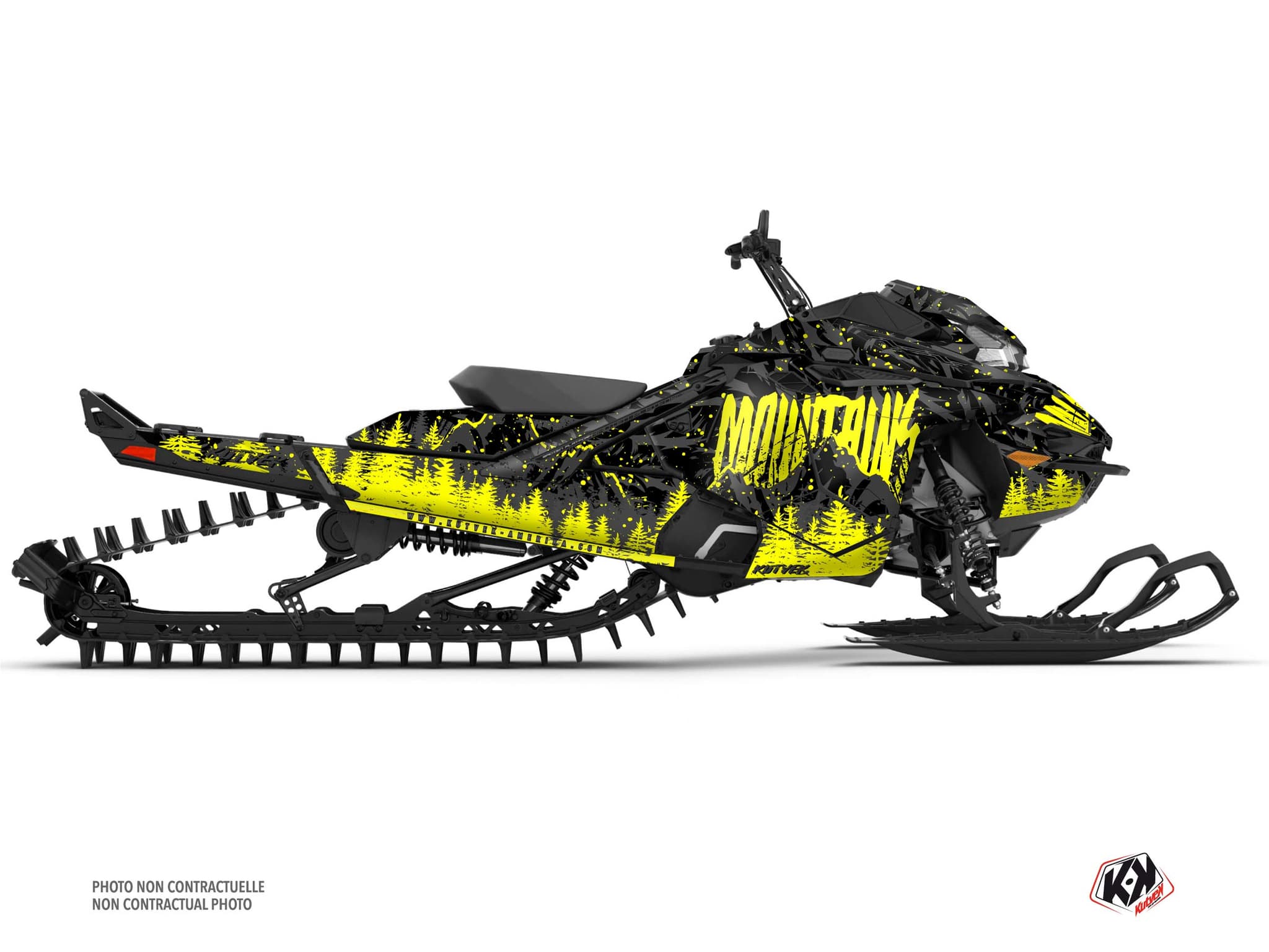 Kit decorativo Mota de neve LYNX SHREDDER DS BACKCOUNTRY Preto-Amarelo