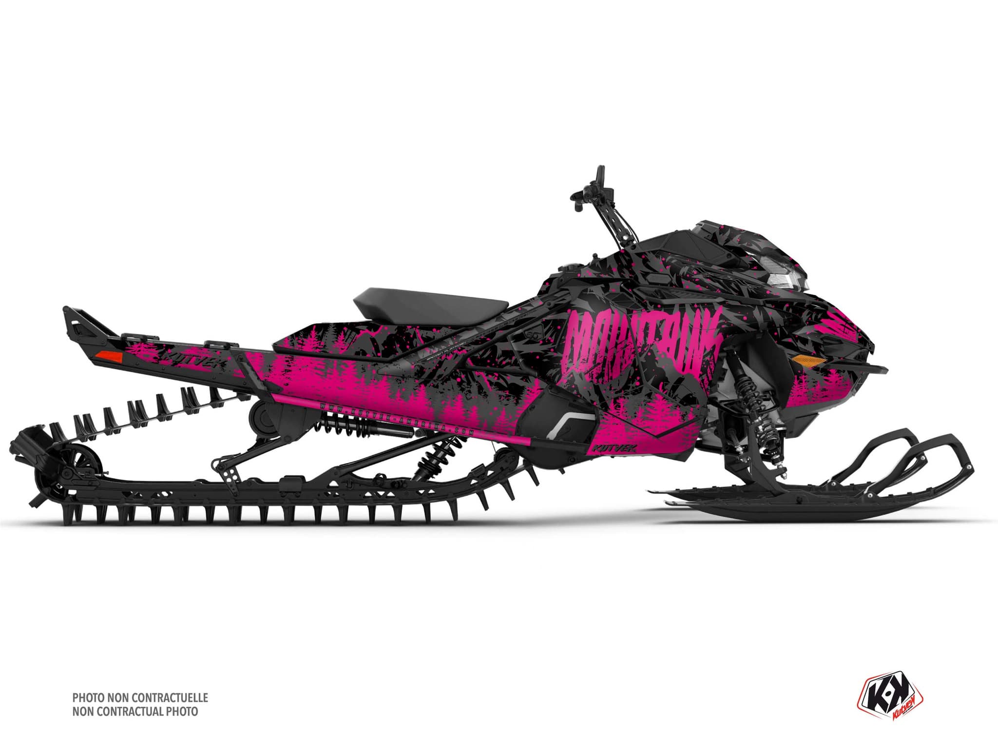 Kit decorativo Mota de neve LYNX SHREDDER RE BACKCOUNTRY Preto-Rosa