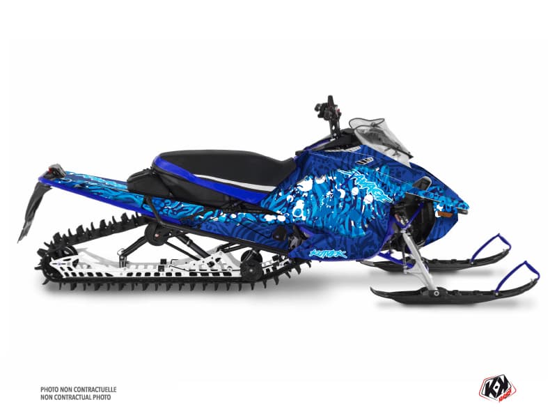 kit déco motoneige yamaha sx venom mountain savage bleu