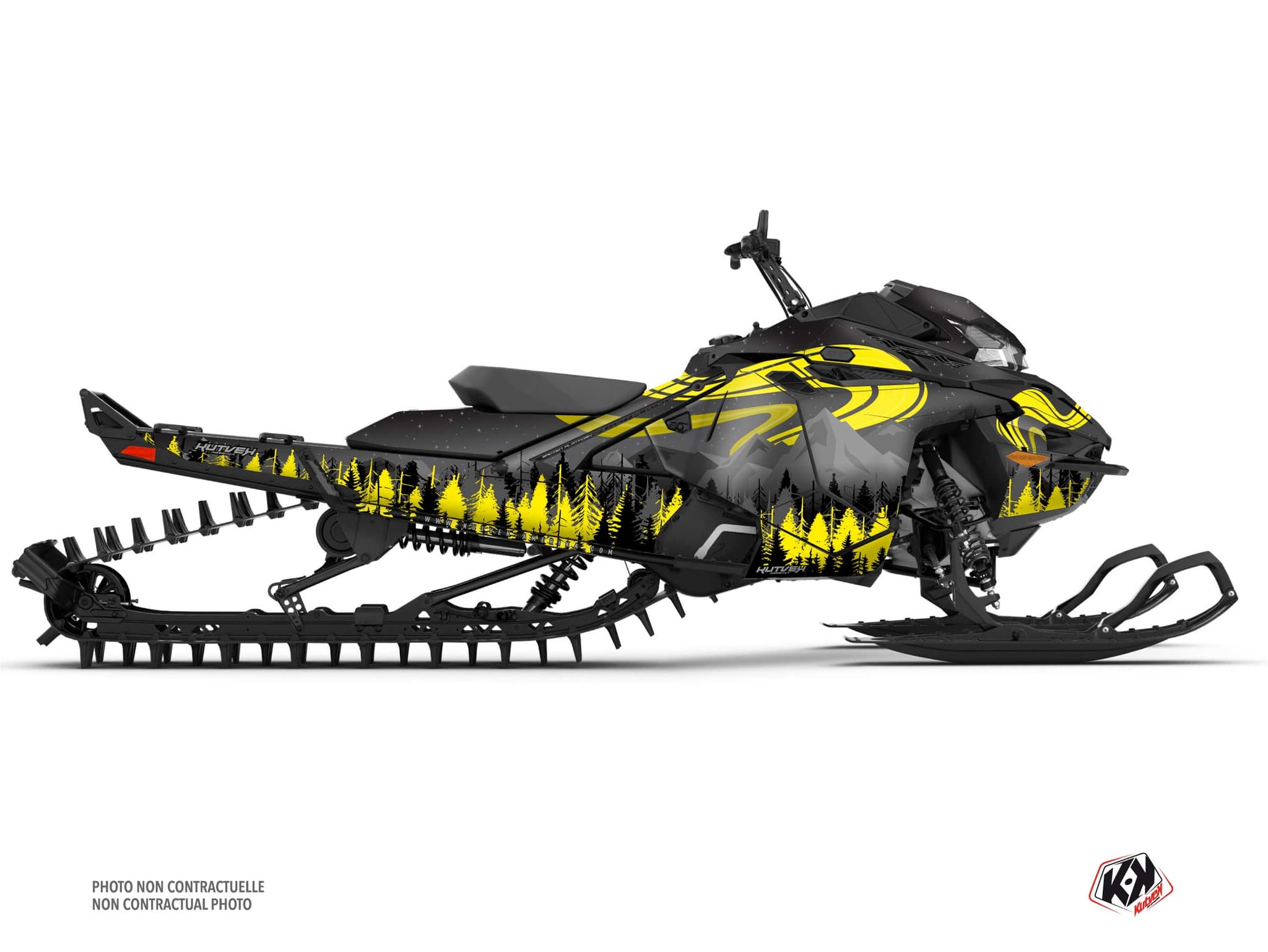 Kit decorativo Mota de neve LYNX SHREDDER DS BOREAL Preto-Amarelo