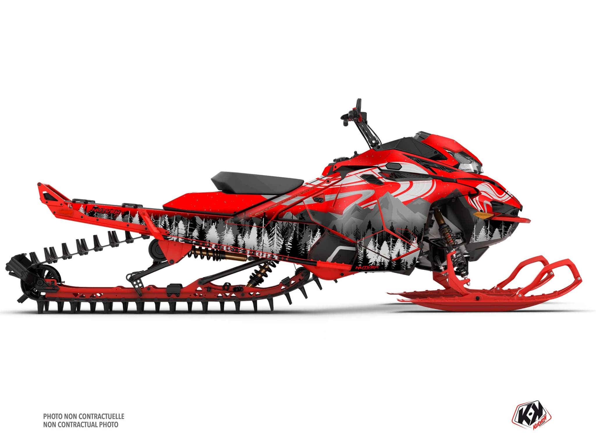 Kit decorativo Mota de neve LYNX SHREDDER DS BOREAL Vermelho