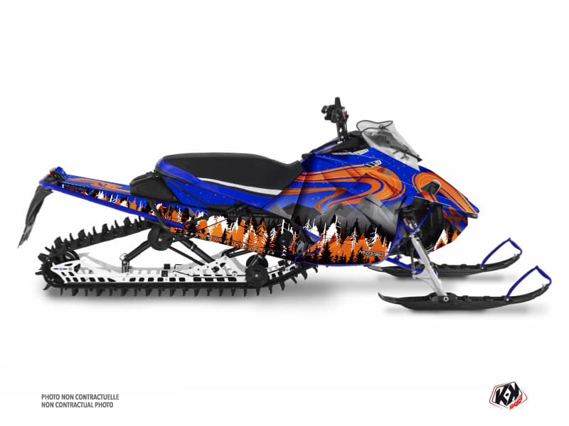 kit déco motoneige yamaha sx venom mountain boreal bleu-orange