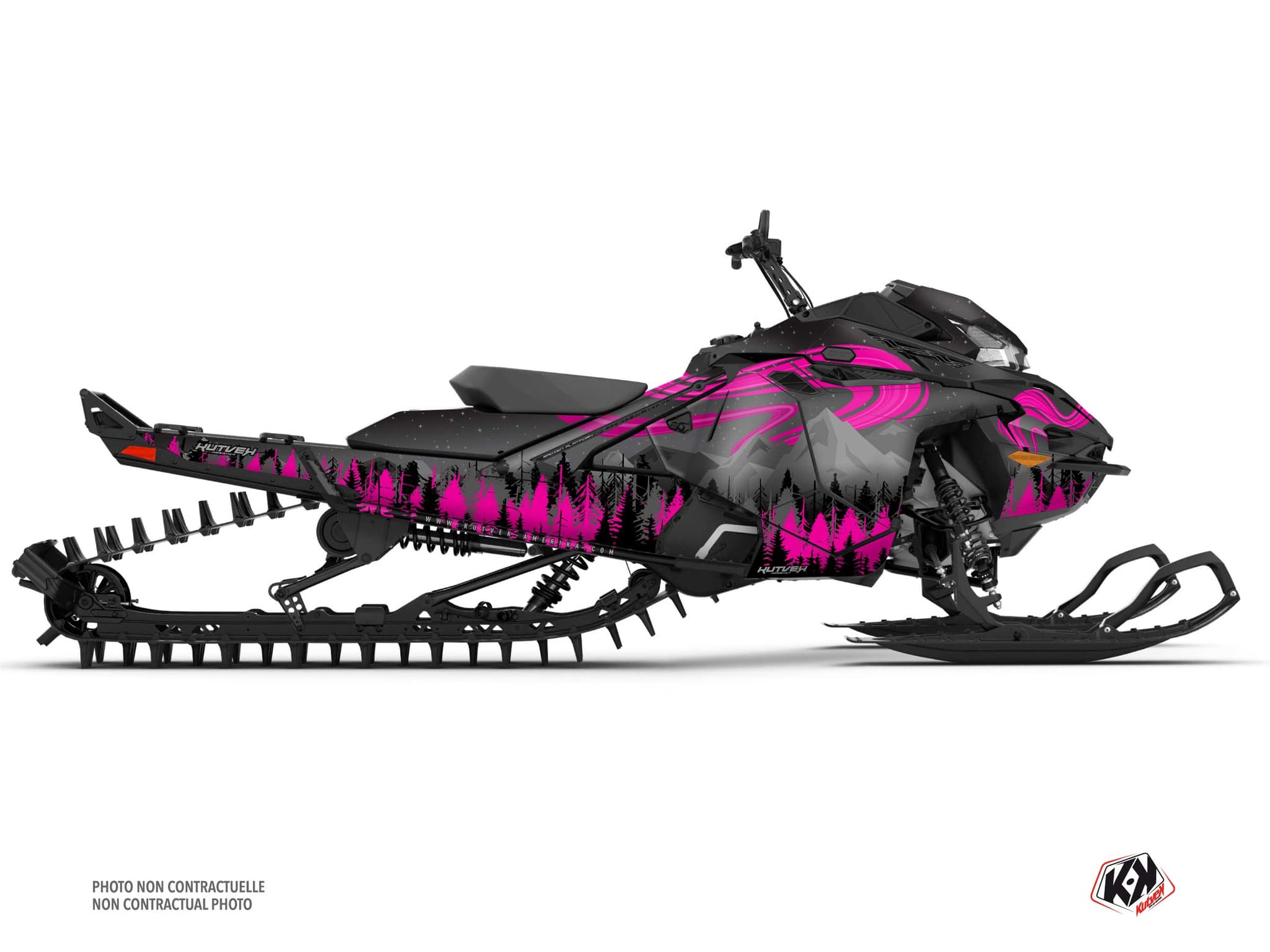Kit decorativo Mota de neve LYNX SHREDDER DS BOREAL Preto-Rosa