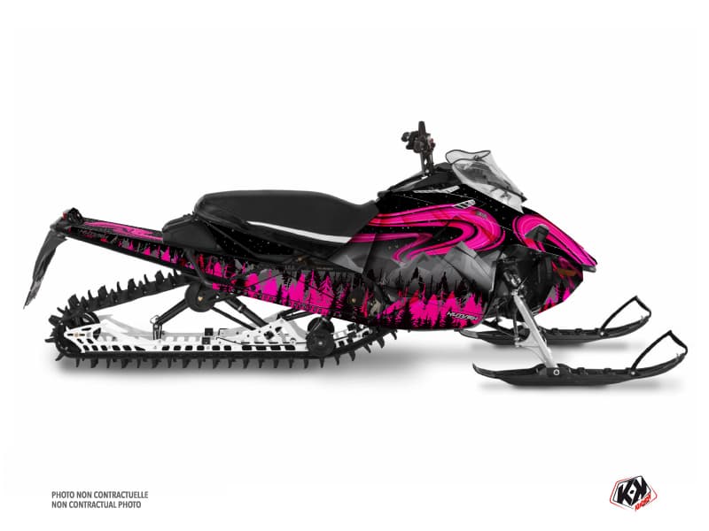 kit déco motoneige yamaha sx venom mountain boreal noir-rose