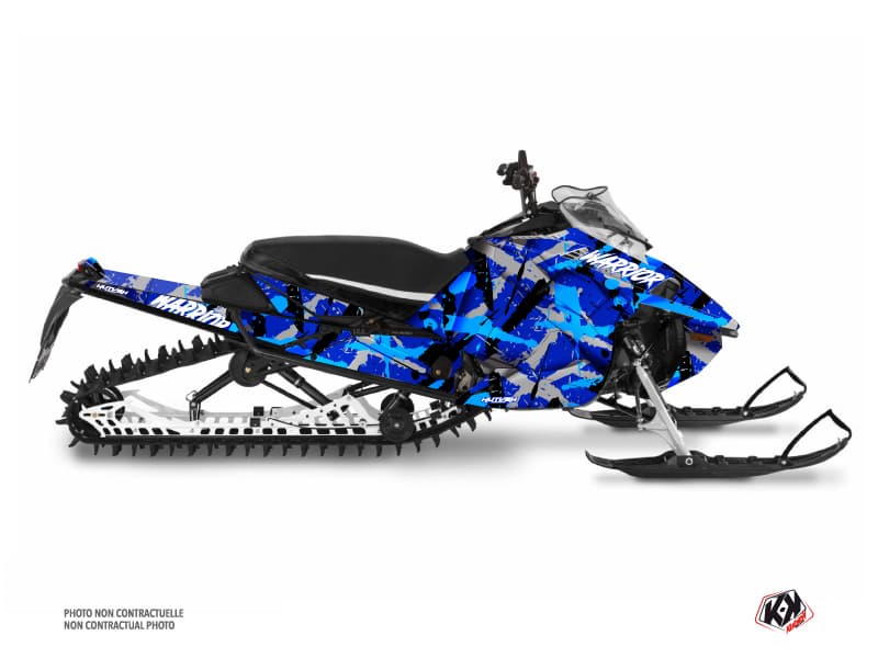 kit déco motoneige yamaha sx venom mountain warrior bleu
