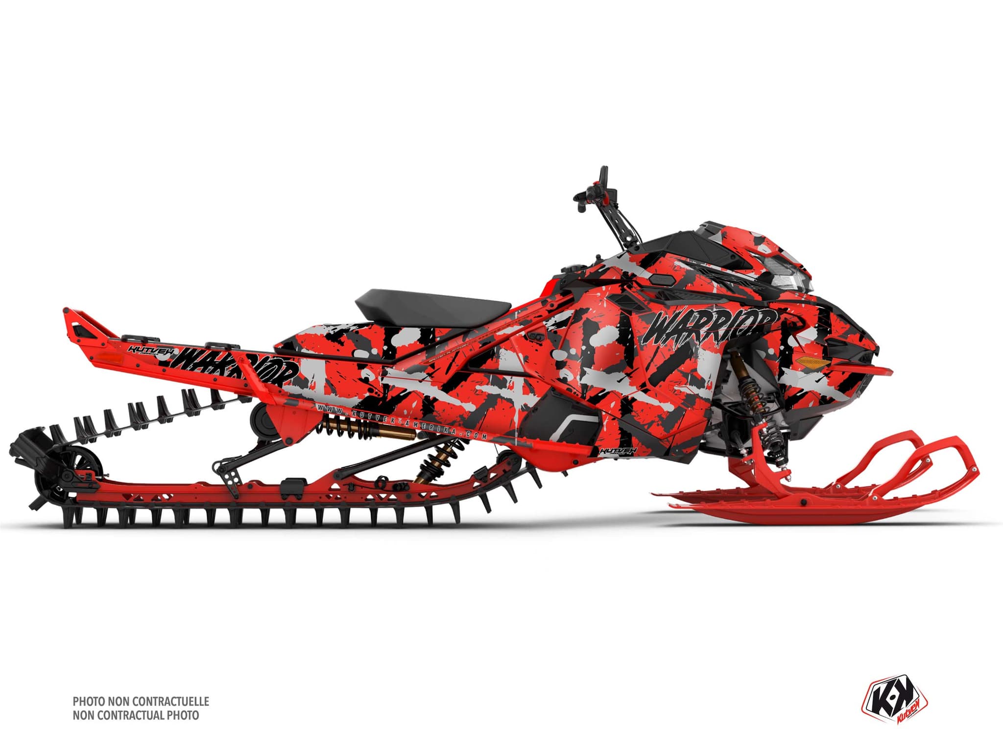 Kit decorativo Mota de neve LYNX SHREDDER DS WARRIOR Vermelho