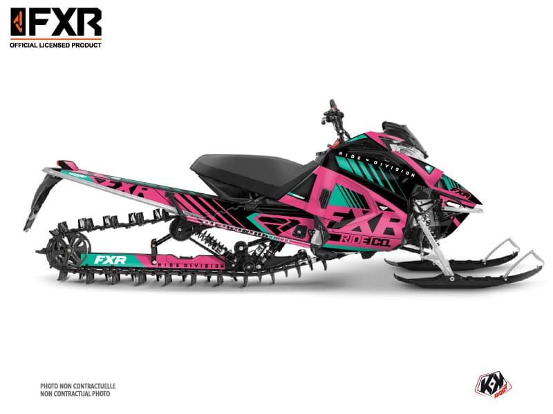 kit déco motoneige yamaha sx venom mountain fxr k21 rose