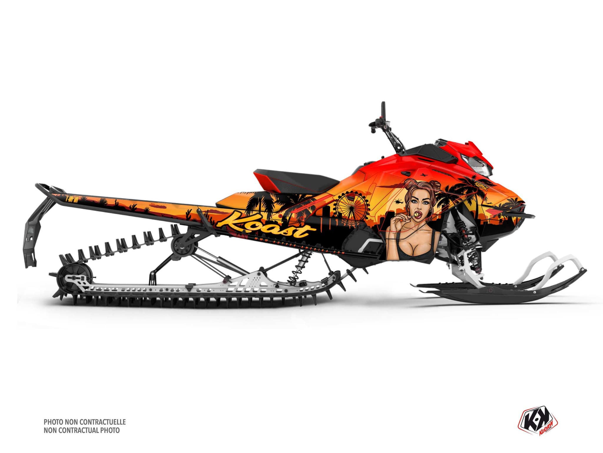 kit déco motoneige skidoo backcountry sport koast jaune