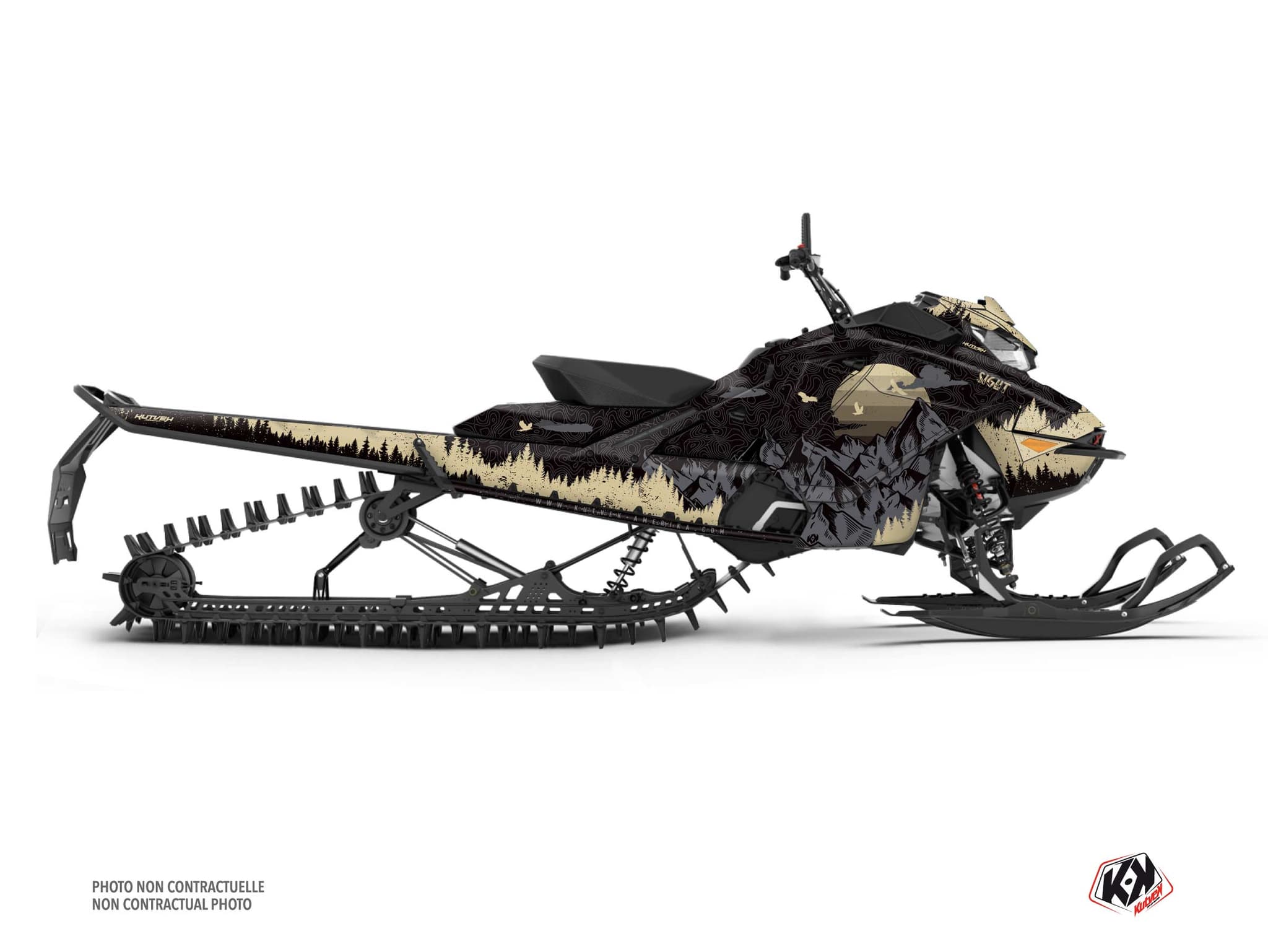 kit déco motoneige skidoo backcountry sport sight noir-sable
