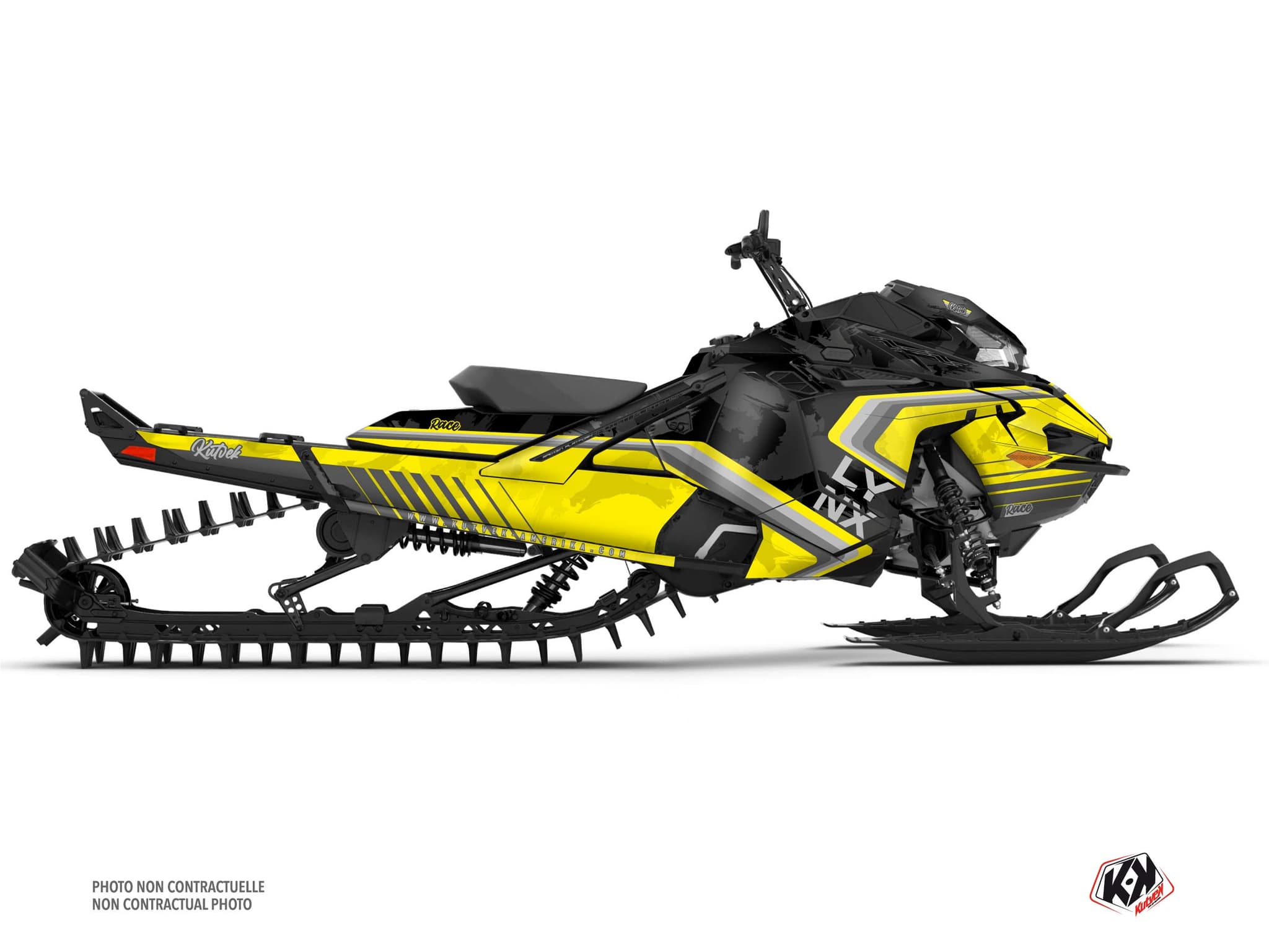 Kit decorativo Mota de neve LYNX SHREDDER DS RACE AMARELO